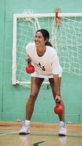 Young Female Basketball Player Working Out